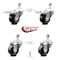 Service Caster 3 Inch Phenolic Wheel Swivel 1/2 Inch Threaded Stem Caster Total Lock Brake, 2PK SCC-TSTTL20S314-PHS-121315-2-S-2 - alternate 2